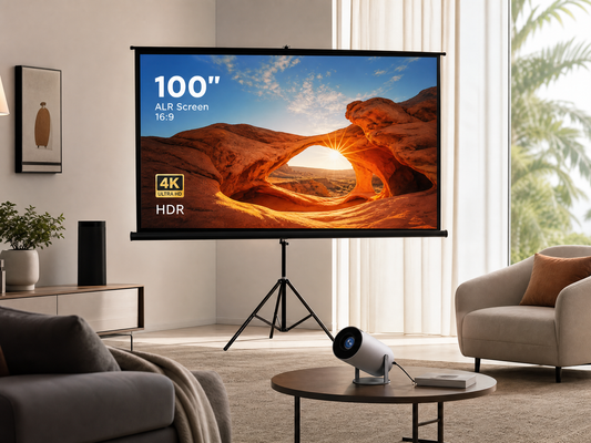 Portable ALR projector screen 100 inch with tripod stand