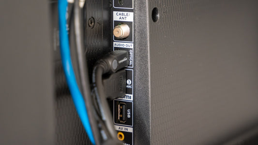 4K HDMI cable braided high speed inputs dark tech background